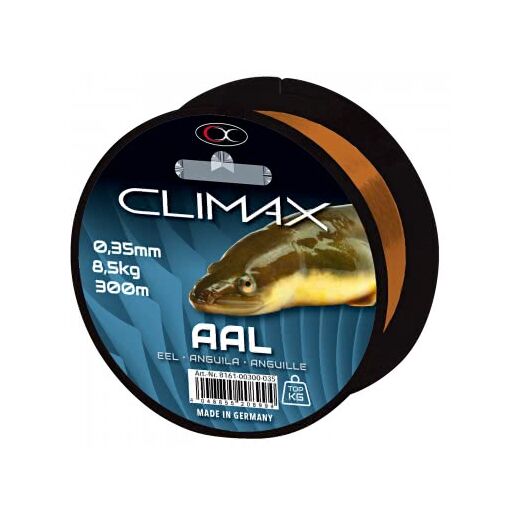 Climax Zielfischschnur Aal, braun, 300m 0,35mm, 8,5 kg
