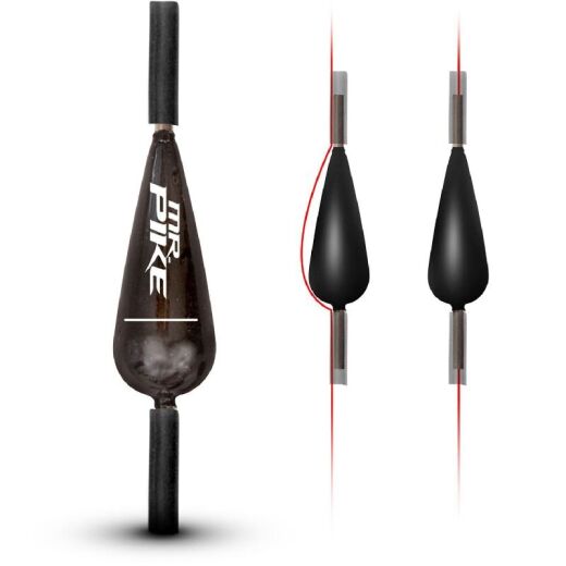 15g Quantum Mr. Pike Slide Sinker Lead-free black 3pcs