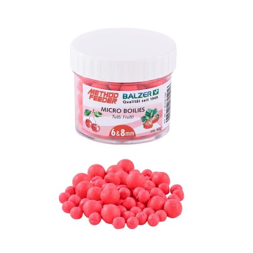 Balzer Feedermaster Method Feeder Hakenköder 60g – Boilies / rot-tutti frutti / 6 + 8 mm