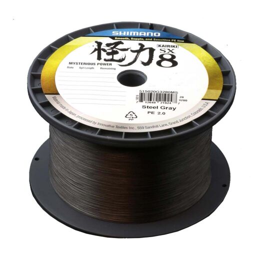 Angelrolle bespulen mit Shimano Kairiki 8 - Steel Gray 100 Meter 6,5 kg | 0,10 mm