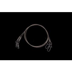 AKM Stahlvorfach mit Snap und Wirbel, Salzwasserfest - 50 cm