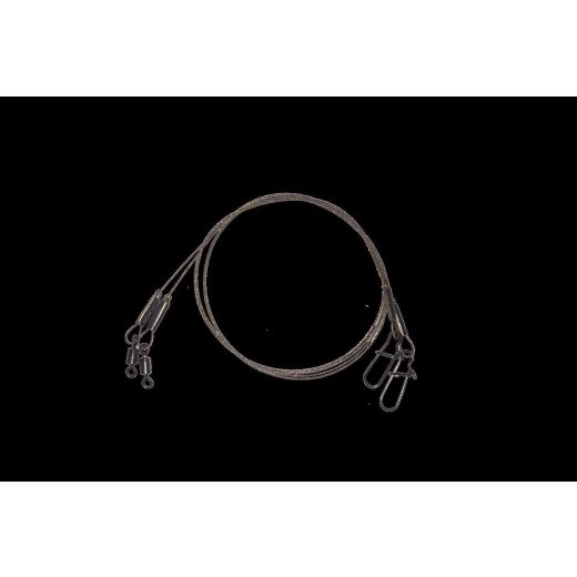 AKM Stahlvorfach mit Snap und Wirbel, Salzwasserfest - 50 cm 9 kg