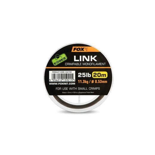 Fox Edges Link Trans Khaki Mono 0.64mm/35lb  (20m)