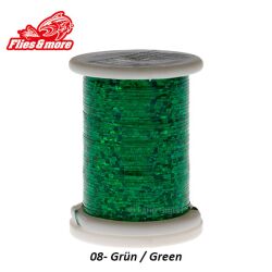 Flies &amp; More Holografik Tinsel 0,4mm 30m Gr&uuml;n/Green