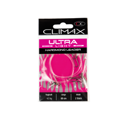 Climax Ultra Light Hard Mono 4,5 kg Raubfischvorfach mit Wirbel und Snap, 60 cm