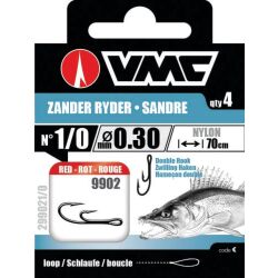 VMC Zander Ryder Rot Vorfachhaken, 70 cm