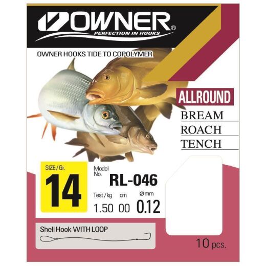 Owner Vorfachhaken Allround gold RL-046 70cm