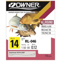 Owner Vorfachhaken Allround gold RL-046 70cm