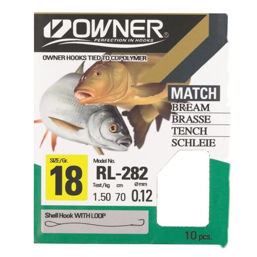 Owner Vorfachhaken Match/Schleie bronze RL-282 70cm