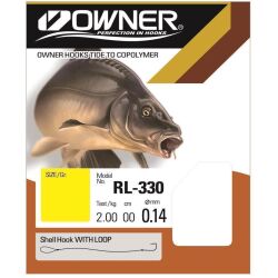 Owner Vorfachhaken Karpfen gold RL-330 70cm