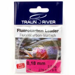 Traun River Fluorocarbon Leader 9ft Fliegenvorfach 4X , 0,18mm , 2,8kg