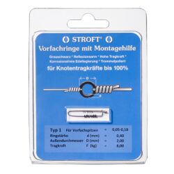 STROFT Vorfachringe mit Montagehilfe Typ1, 8kg , 0,05-0,18mm