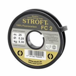 Stroft FC2 Fluorocarbon Vorfach Tippet Spule 50m 0,11mm , 1,1kg