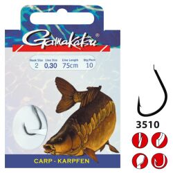 Gamakatsu Vorfachhaken Karpfen LS-3510, 85 cm 0,30 mm,...